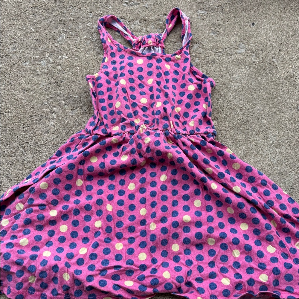 Place Pink and Blue Polka Dot Dress